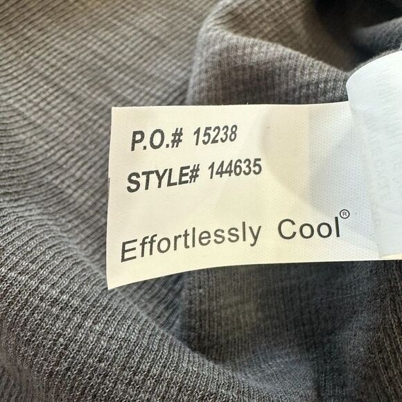 Carbon2Cobalt Grey Thermal Waffle Knit Quarter Zip Pullover, M - Picture 8 of 8